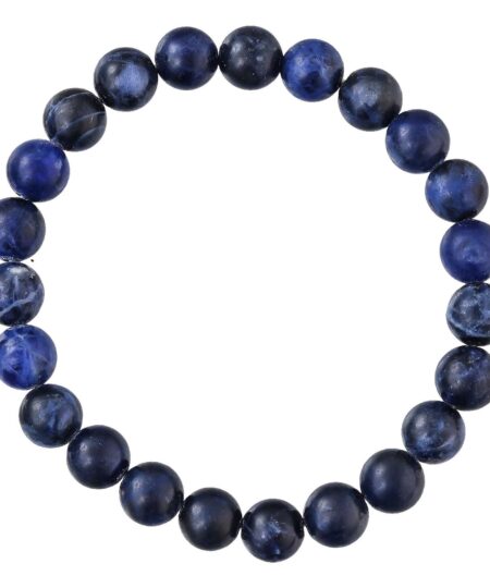 Blue Sodalite - Stone of Wisdom - Handmade Yoga Stretch Elastic Bracelet Natural Stone Crystal Healing Power Energy Gifts for Unisex Adult 8mm Gemstone