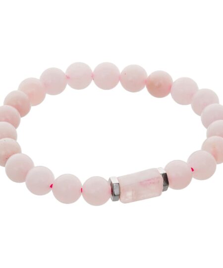 Rose Quartz Tumbler Bracelet for Women Men's Gifts - Protection Healing Crystal Bracelet - 8mm Gemstone Beaded Adjustable