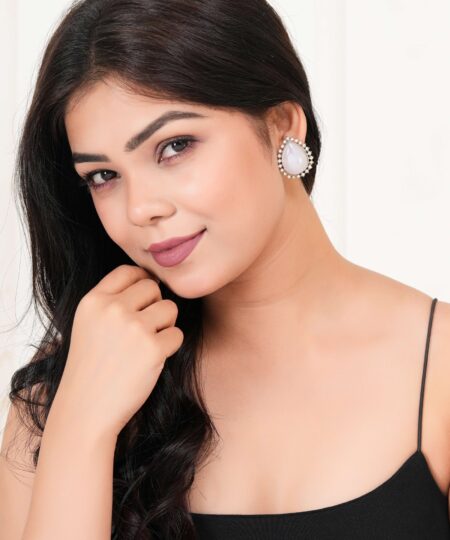 Women's Indo Western Teardrop Shaped Party Wear Ethnic Stud Earrings for Women -AZ838-OX-ER15