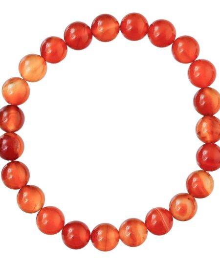 Carnelian Bracelet for Women Men's Gifts - Protection Healing Crystal Bracelet - 8mm Gemstone Beaded Adjustable
