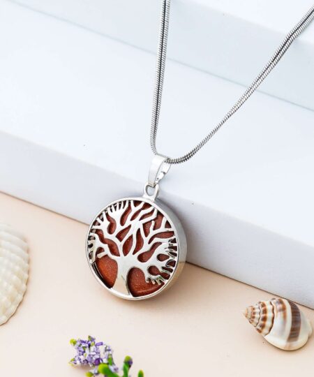 Crystal Tree of Life Pendant Simple White crystal Mineral Jewellery for Men Women Pendulum Necklace Family Tree Necklace Tree of Life Gemstone White crystal