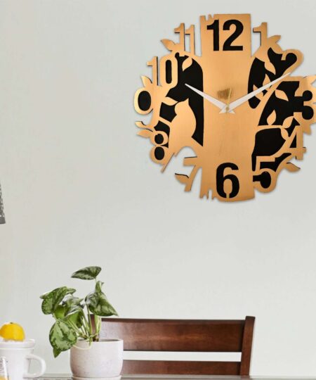 Wooden Silent Non-Ticking Wall Clock for Home Stylish Latest Designer Wall Clock for Home Living Room Bedroom Office Hall