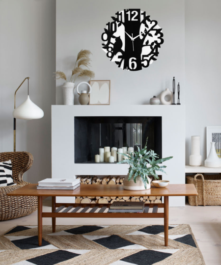 Wooden Silent Non-Ticking Wall Clock for Home Stylish Latest Designer Wall Clock for Home Living Room Bedroom Office Hall