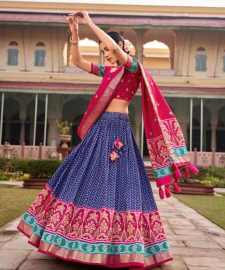 Women's Traditional Printed Lehenga Choli Set with Embroidered Dupatta ? Festive Wear