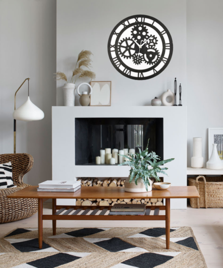 Wooden Silent Non-Ticking Wall Clock for Home Stylish Latest Designer Wall Clock for Home Living Room Bedroom Office Hall