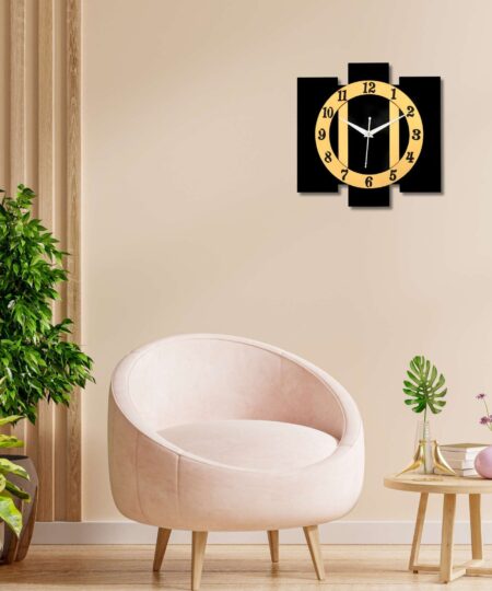 Wooden Silent Non-Ticking Wall Clock for Home Stylish Latest Designer Wall Clock for Home Living Room Bedroom Office Hall