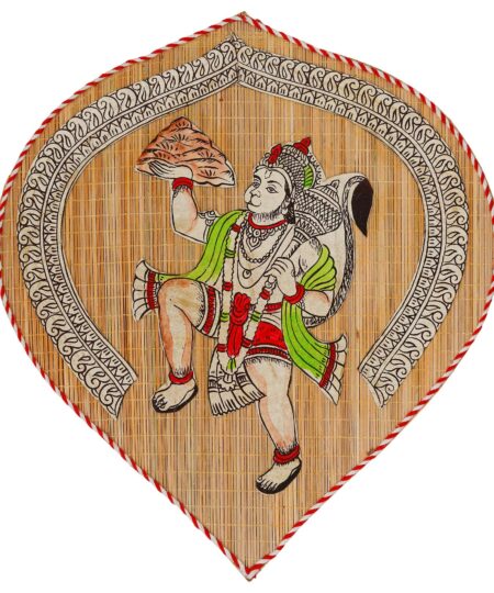 Bamboo Hand Crafted Leaf Design Wall Hangings Of Hanuman Ji For Home Decor | Bamboo Art For Wall Decor
