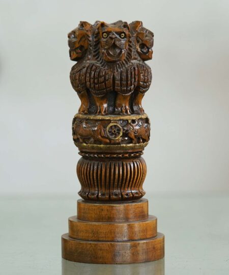 Wooden Ashoka pillar