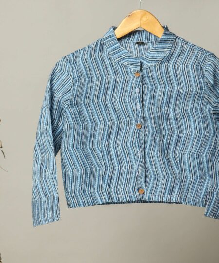 Handmade Block Print Cotton for Women ? Ethnic Floral Printed Top with Long Sleeves