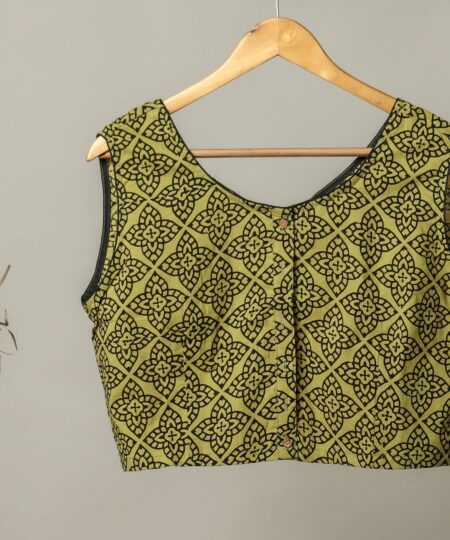 Handmade Block Print Cotton for Women ? Ethnic Floral Printed Top with Long Sleeves